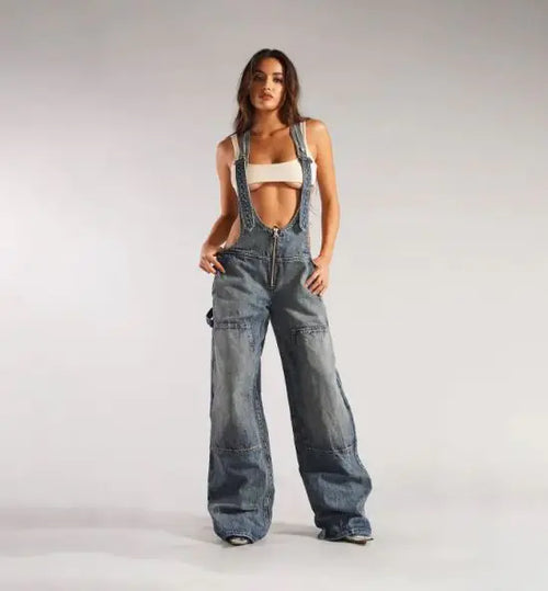 Y2K Loose Denim Overalls